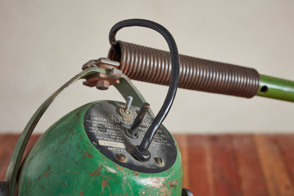 Giant Green Industrial Floor Lamp
