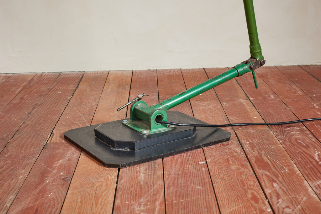 Giant Green Industrial Floor Lamp