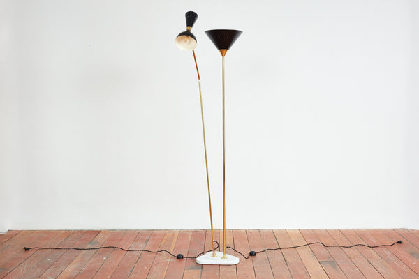 Italian Two Head Floor Lamp