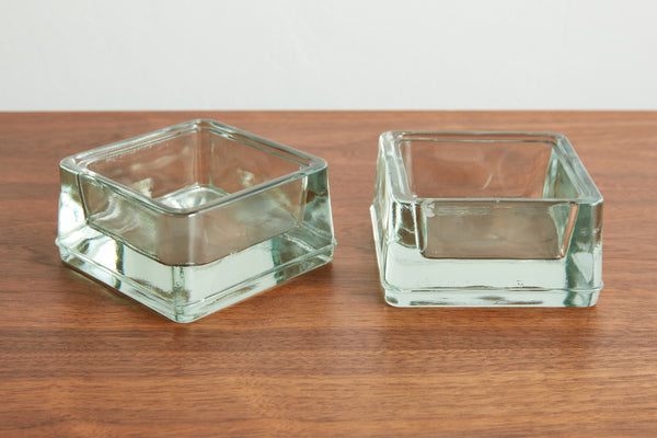 French Glass Ashtrays