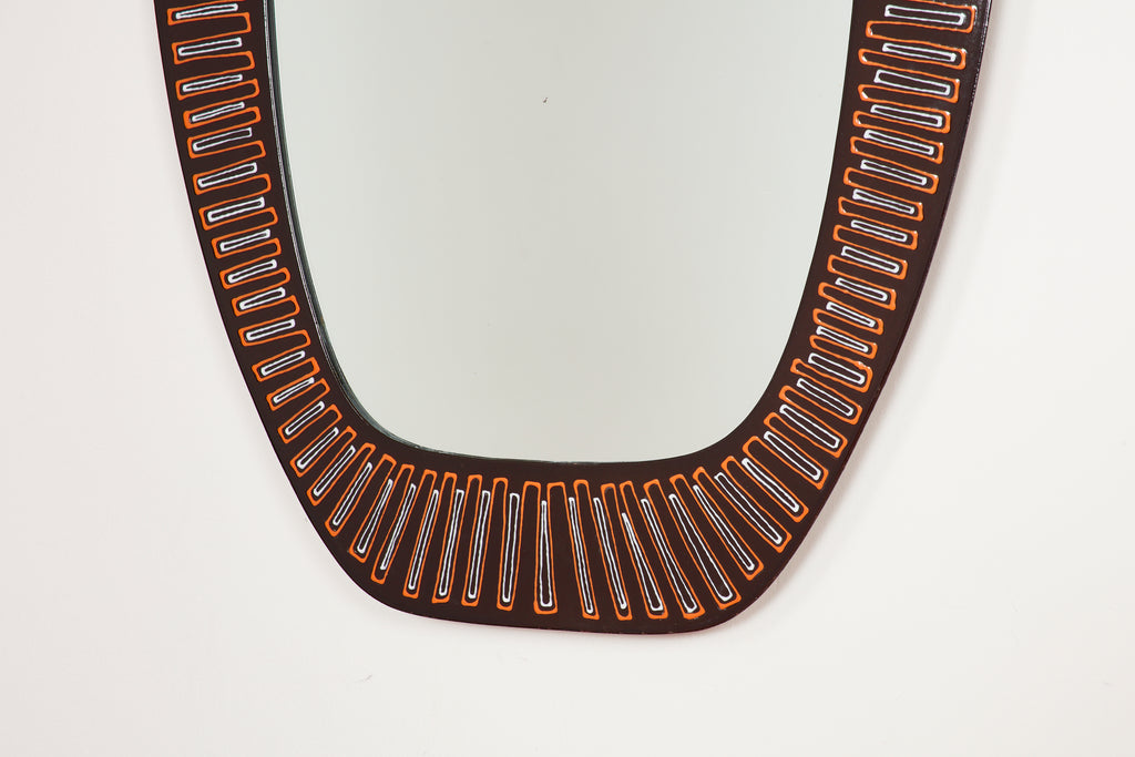 Italian Enamel Mirror