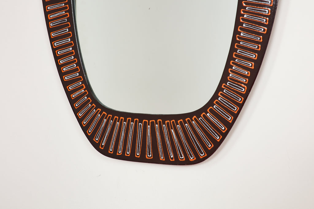 Italian Enamel Mirror