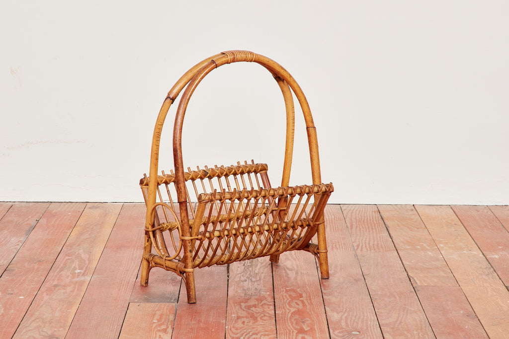 Italian Bamboo Magazine Rack