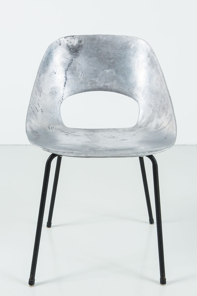 "Tonneau" Cast Aluminum Chair by Pierre Guariche