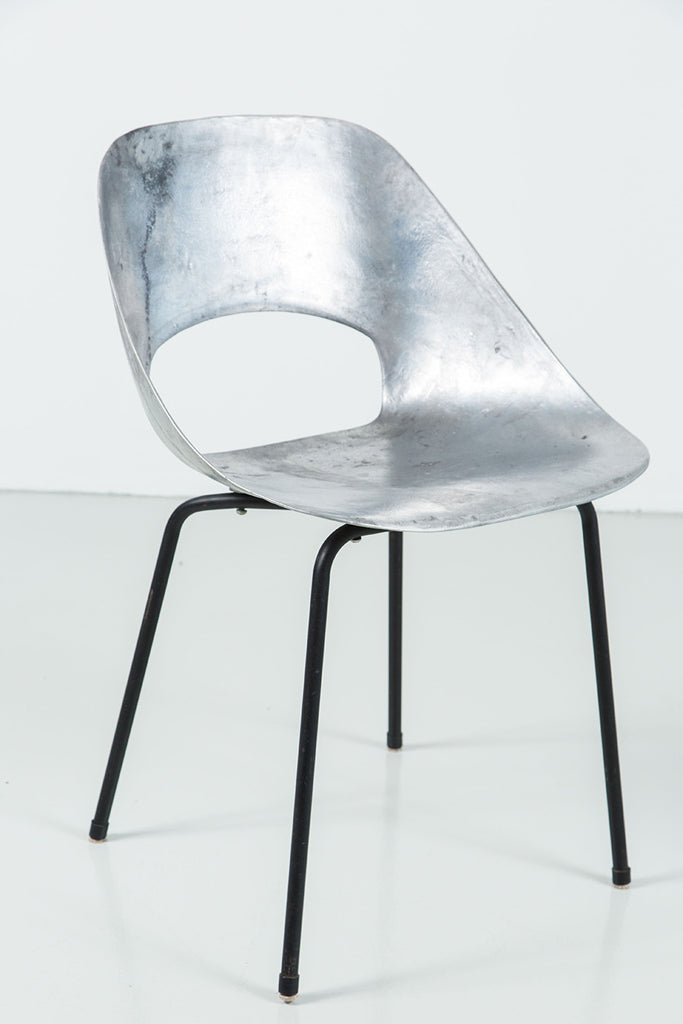 "Tonneau" Cast Aluminum Chair by Pierre Guariche