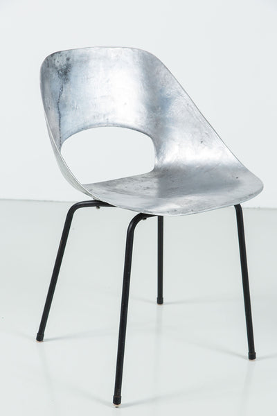 "Tonneau" Cast Aluminum Chair by Pierre Guariche