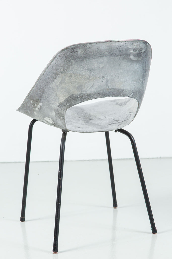 "Tonneau" Cast Aluminum Chair by Pierre Guariche