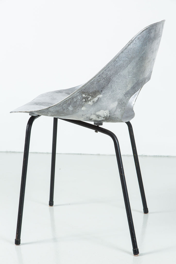 "Tonneau" Cast Aluminum Chair by Pierre Guariche