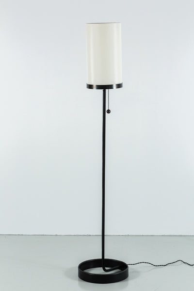 Wilshire Leather Floor Lamp - Ebony