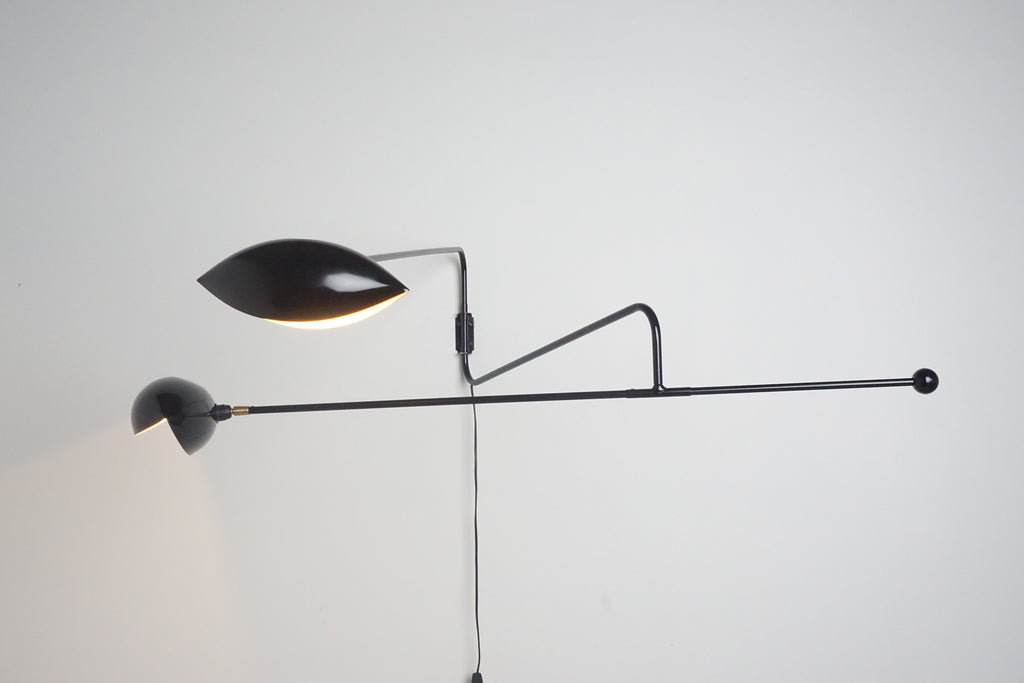 French Articulating Double Zig Zag Light Sconce