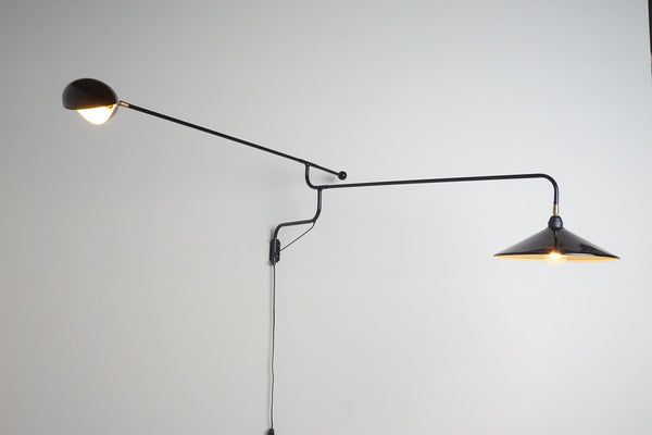 French Articulating Double Asymmetrical Light Sconce