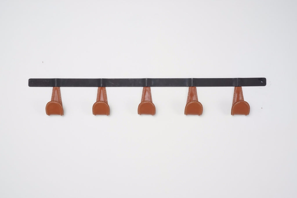 Atelier Iron and Leather Coat Rack
