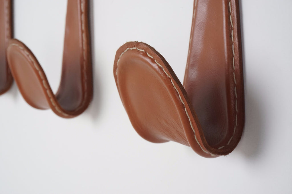 Atelier Iron and Leather Coat Rack