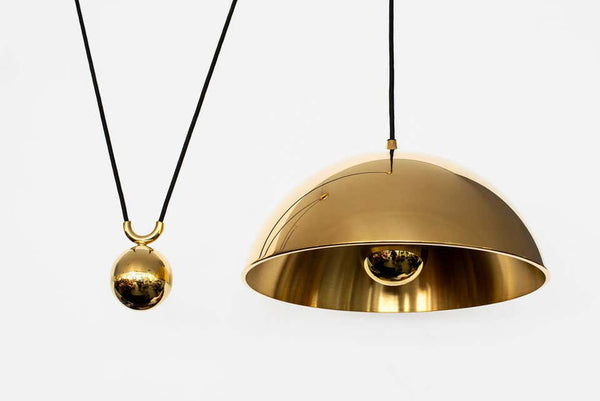 Florian Schulz Attributed Double Dome Counterbalance Pendant