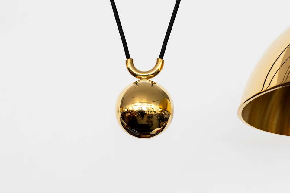 Florian Schulz Attributed Double Dome Counterbalance Pendant