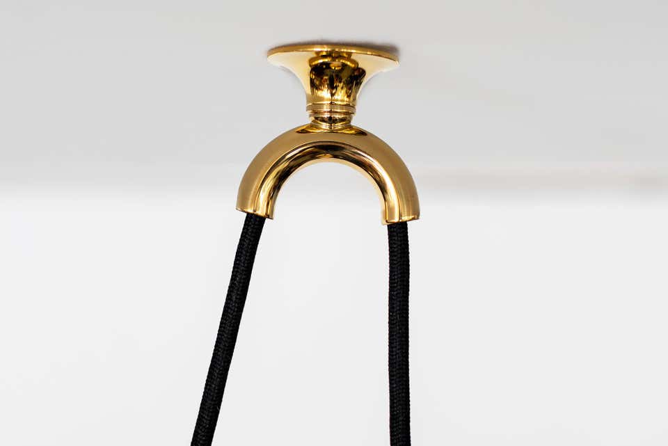 Florian Schulz Attributed Double Dome Counterbalance Pendant