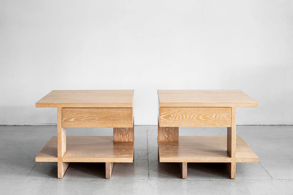Fairfax Side Tables - Cerused Oak