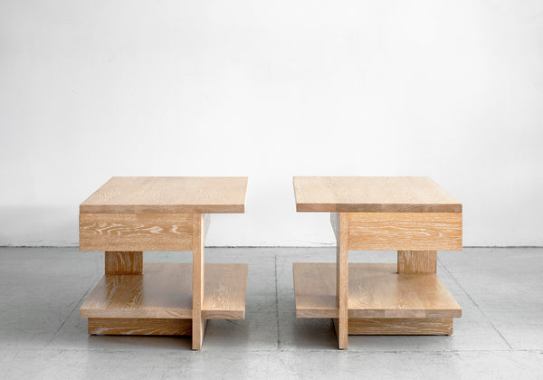 Fairfax Side Tables - Cerused Oak
