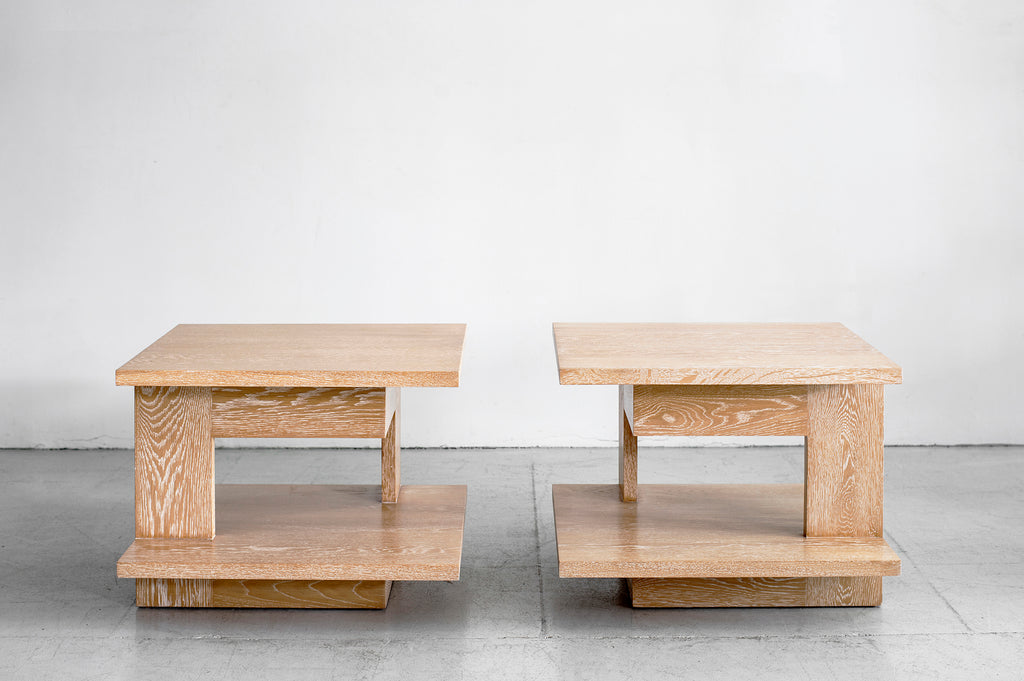 Fairfax Side Tables - Cerused Oak