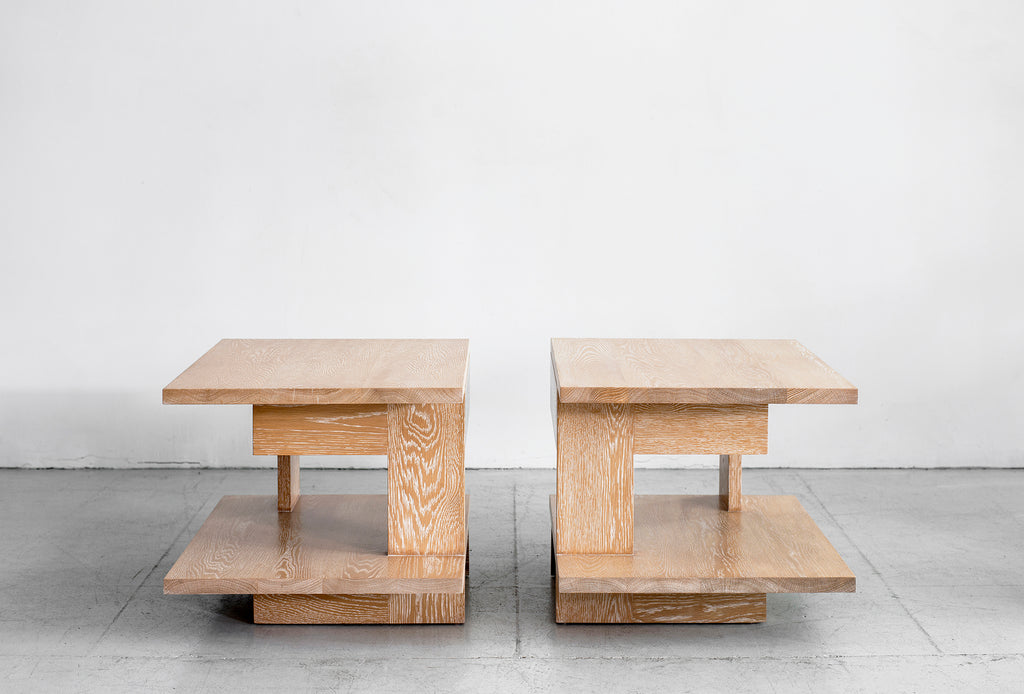 Fairfax Side Tables - Cerused Oak