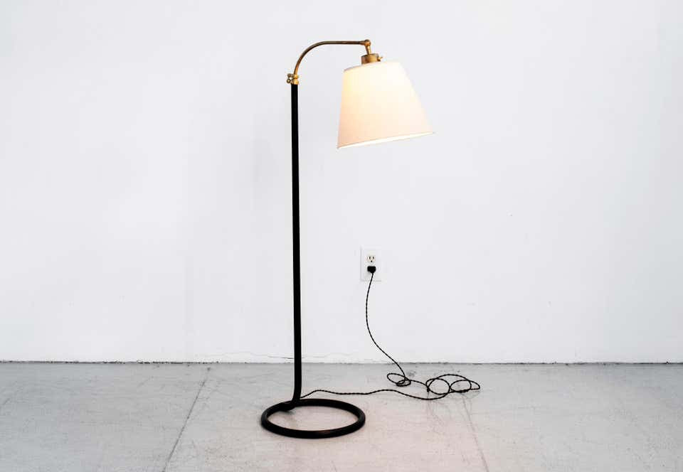 French Floor Lamp with Circle Base