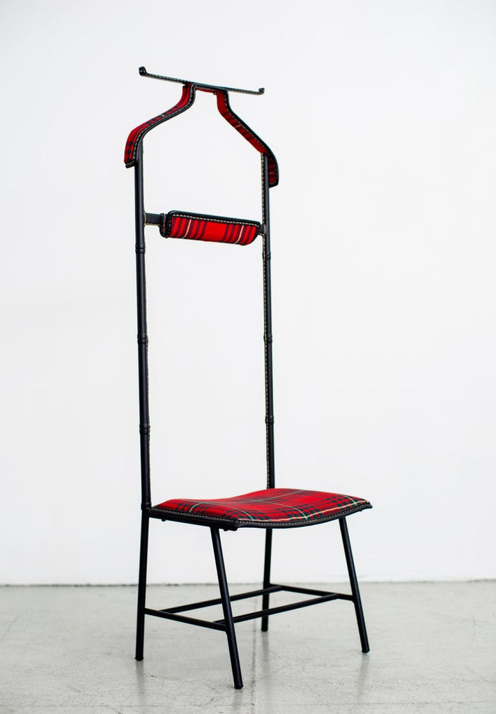 Jacques Adnet Valet with Tartan Plaid