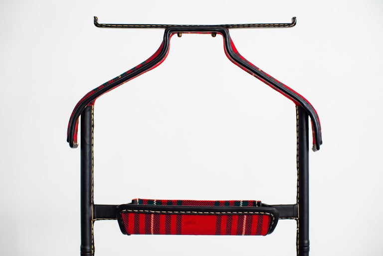 Jacques Adnet Valet with Tartan Plaid