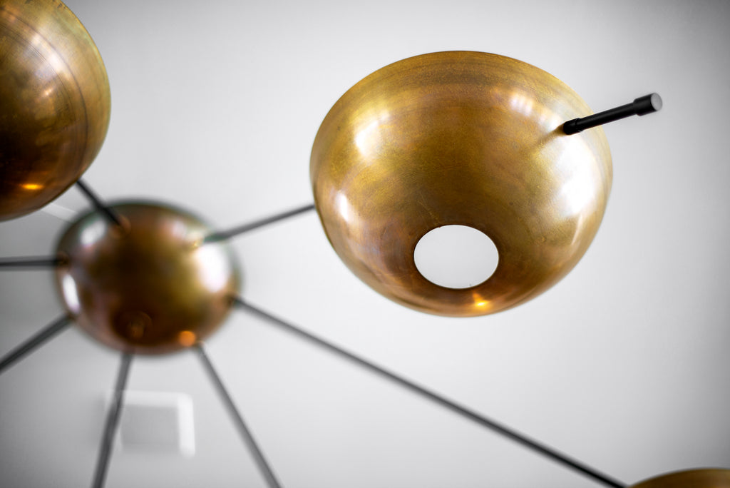 Stilnovo Style Brass Dome Light