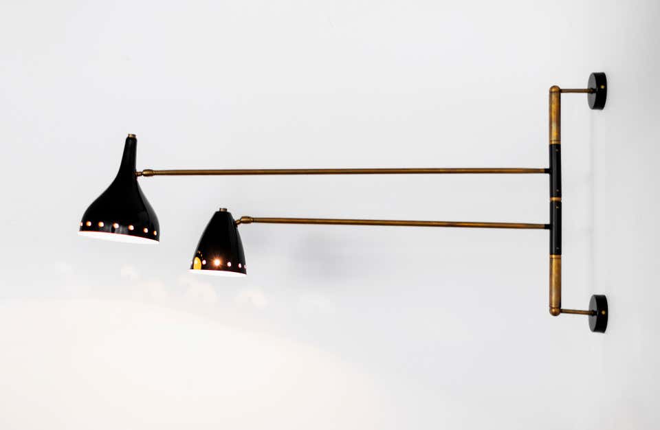 Articulating Italian Two Arm Sconce