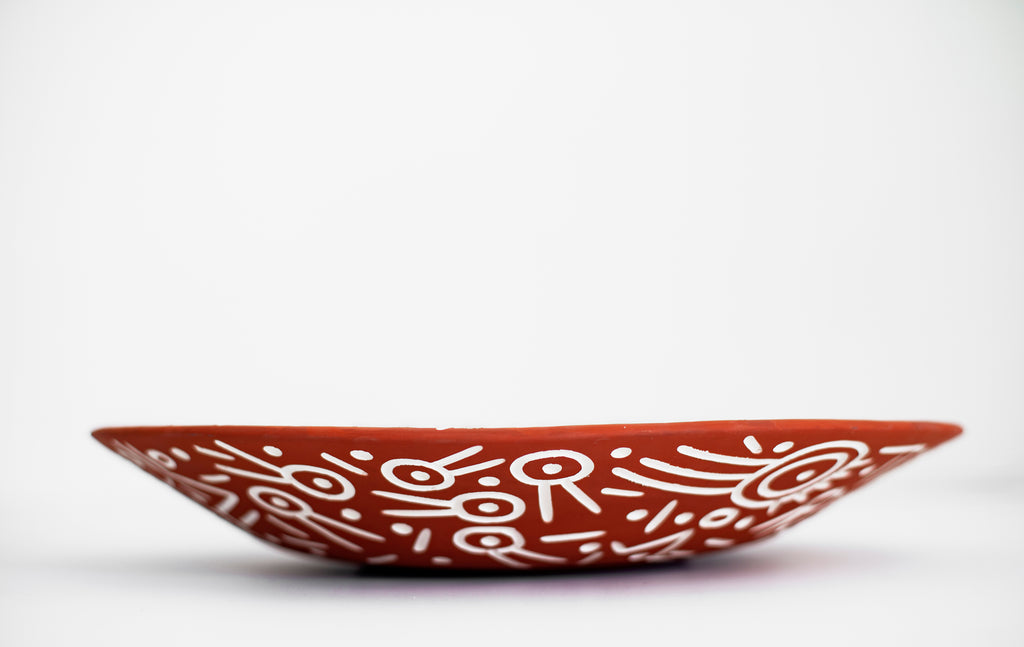 Jennifer Nocon Bowl, Untitled "Graffiti" Terracotta