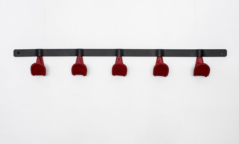 Atelier Iron and Leather Coat Rack