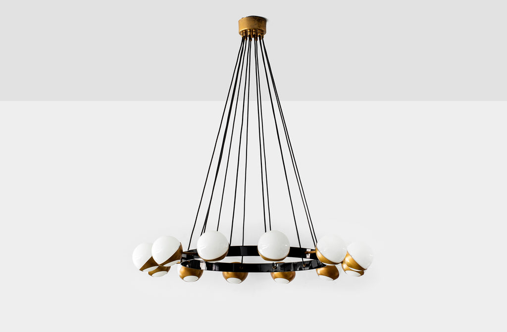 12 Globe Stilnovo Style Chandelier
