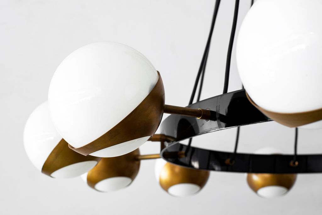 12 Globe Stilnovo Style Chandelier