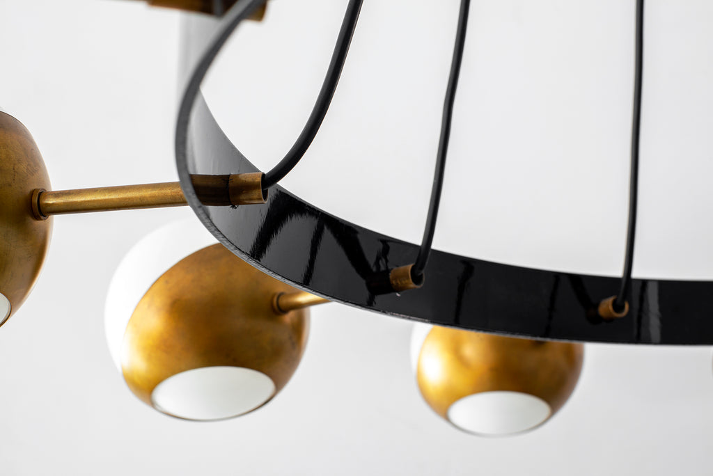 12 Globe Stilnovo Style Chandelier