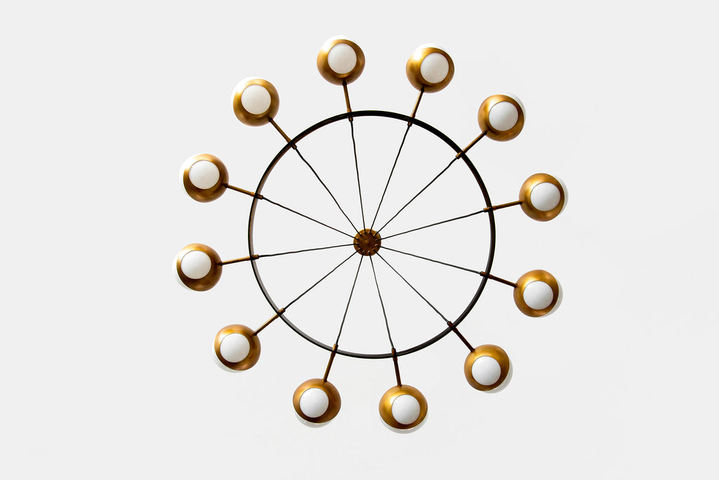 12 Globe Stilnovo Style Chandelier