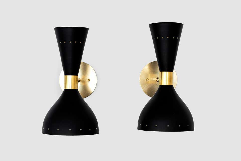Black Stilnovo Style Sconces