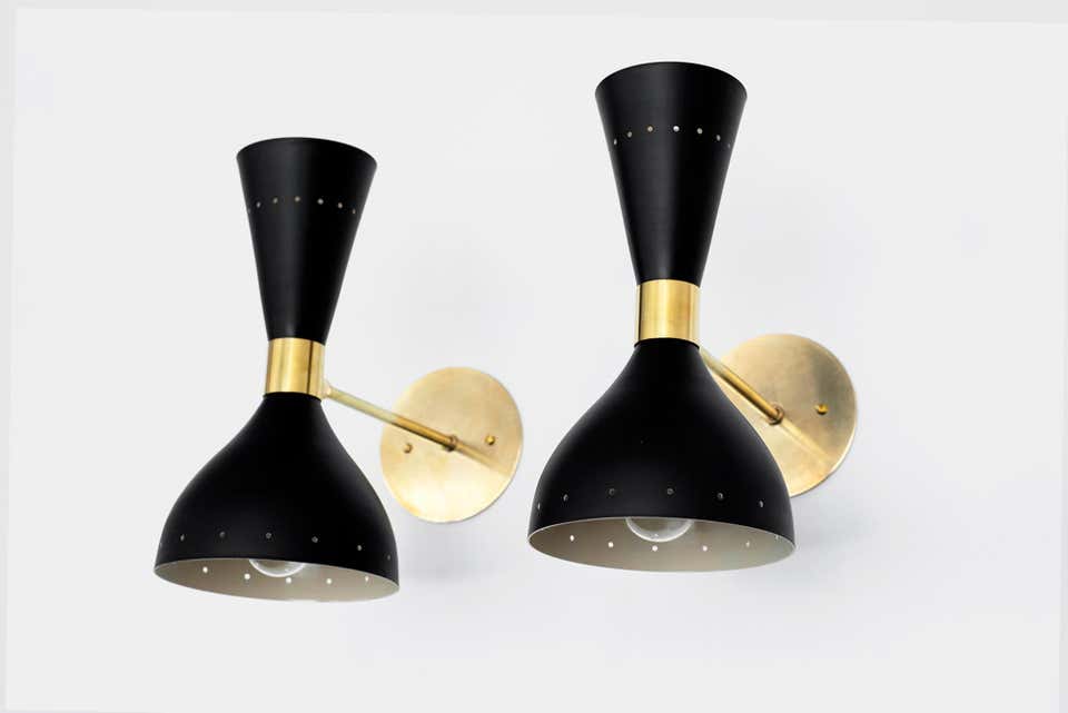 Black Stilnovo Style Sconces
