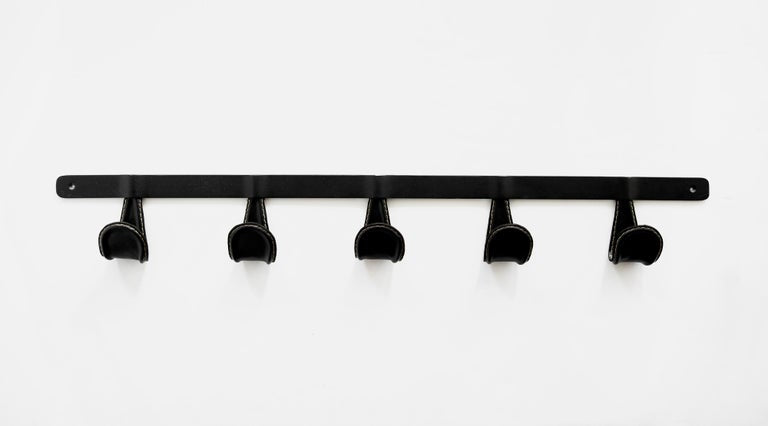 Atelier Iron and Leather Coat Rack