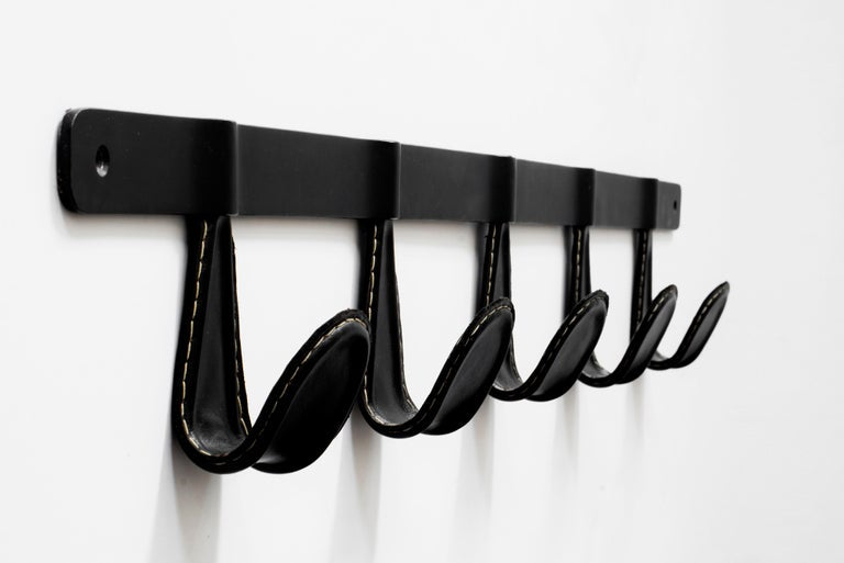 Atelier Iron and Leather Coat Rack