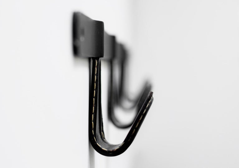 Atelier Iron and Leather Coat Rack