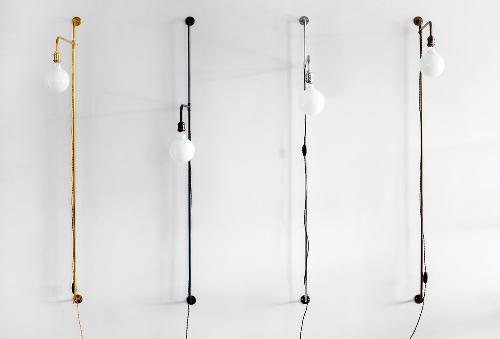 French Pole Sconce with Shade