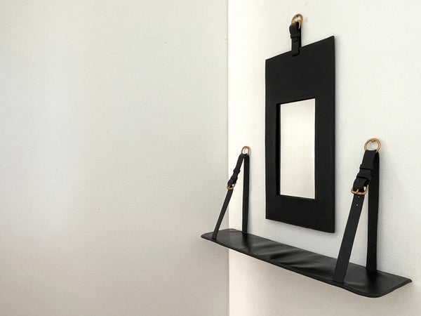 Jacques Adnet Shelf and Mirror