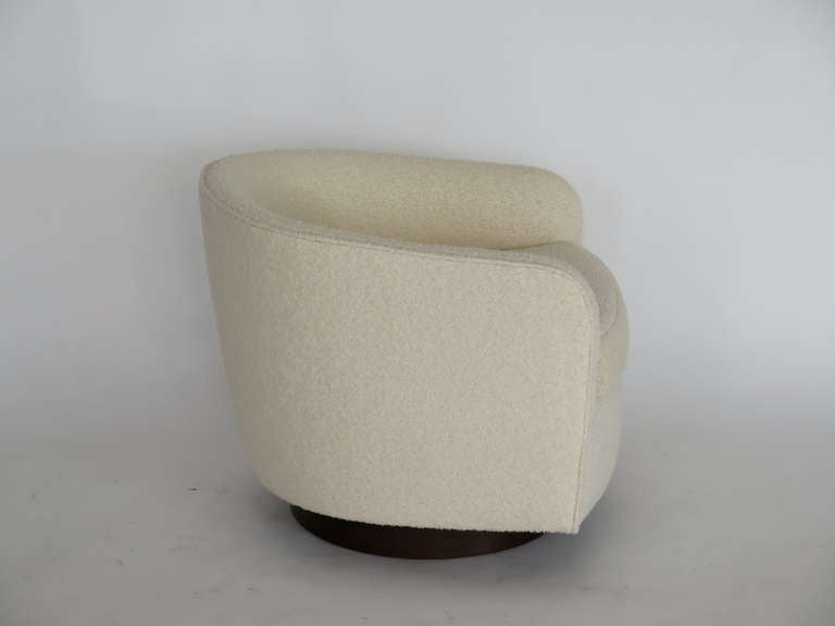 Pair of Milo Baughman Style Swivel Chairs