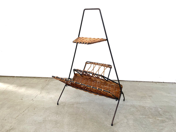 Iron and Wicker Magazine Holder