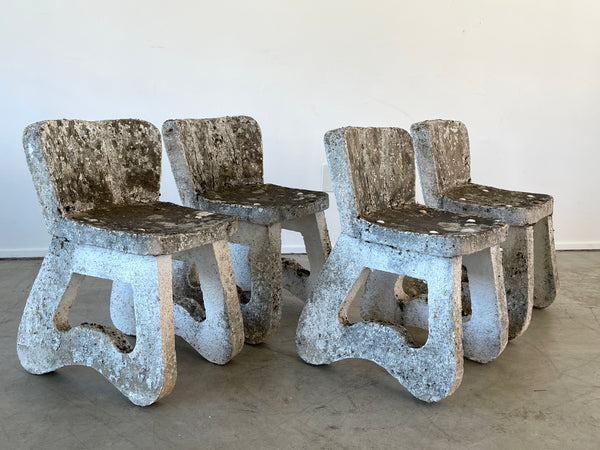 French Concrete Chairs