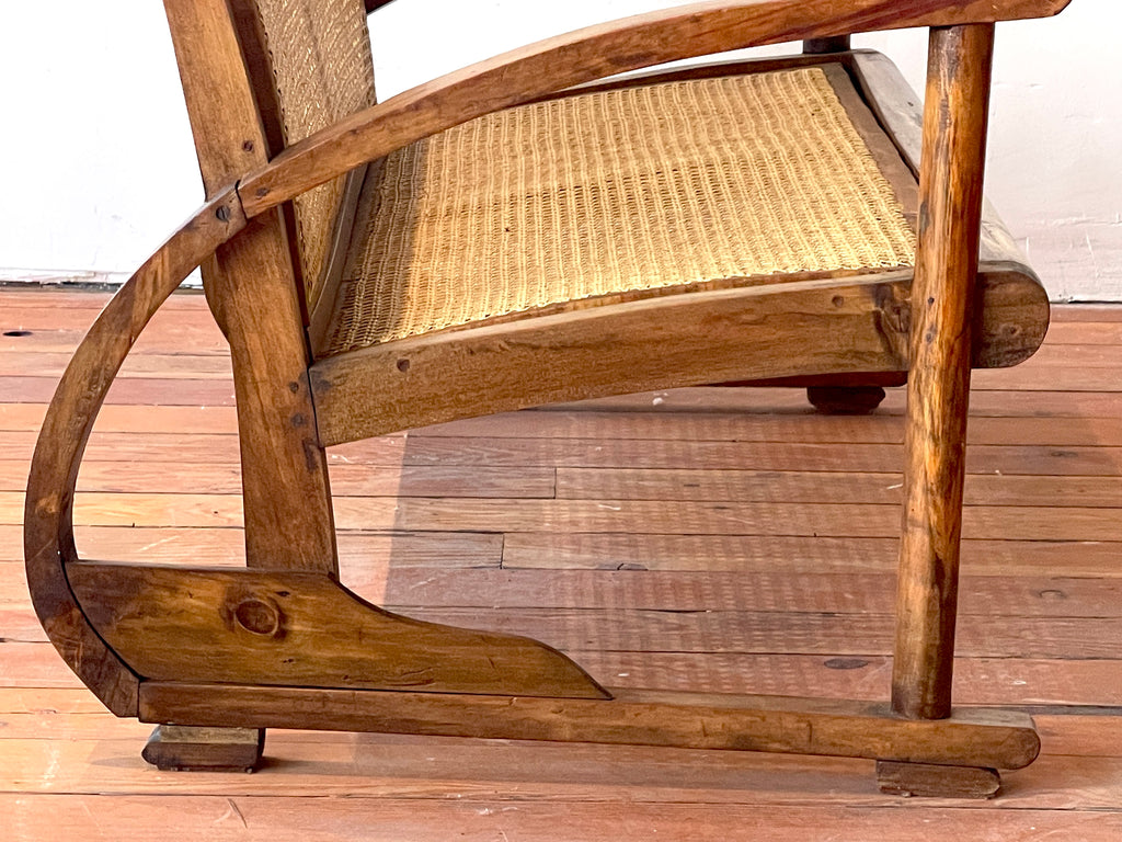 1940s French Caned Bench