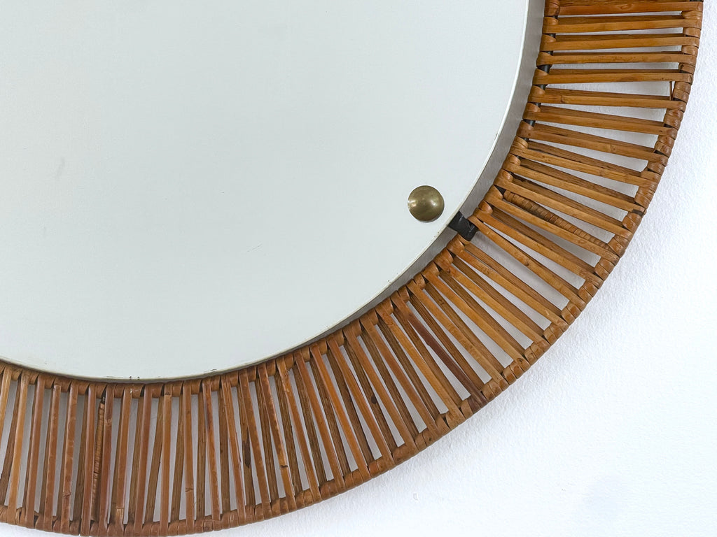 Italian Rattan Mirror