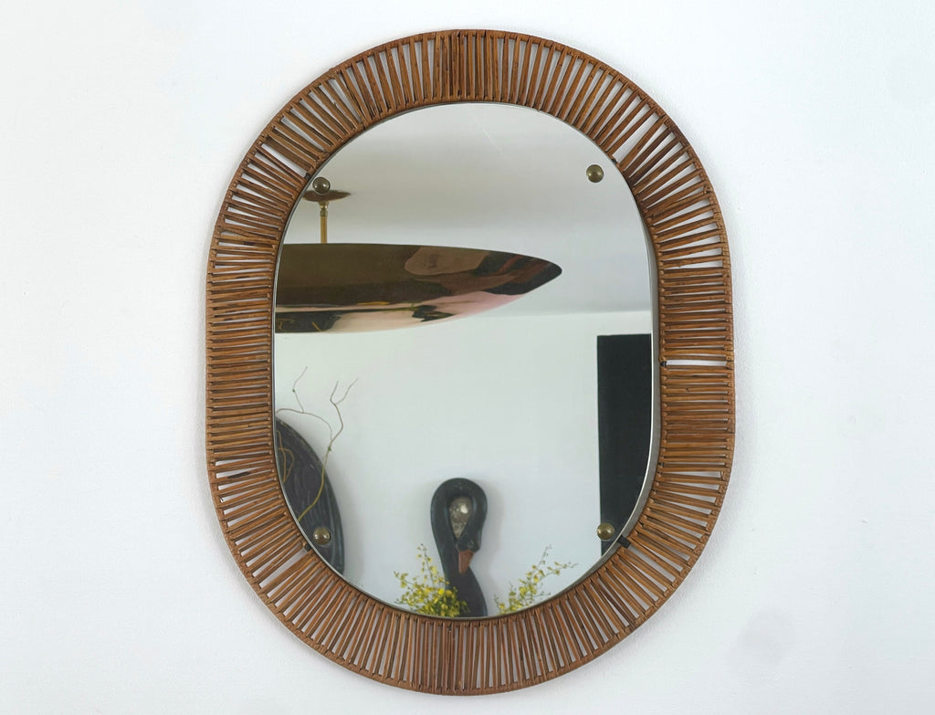 Italian Rattan Mirror