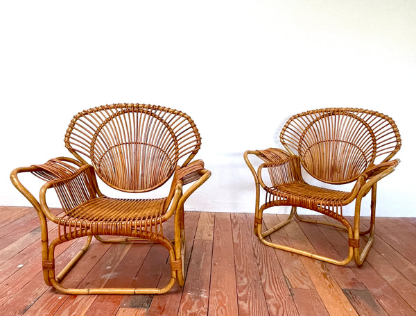 Tito Agnoli Bamboo Chairs