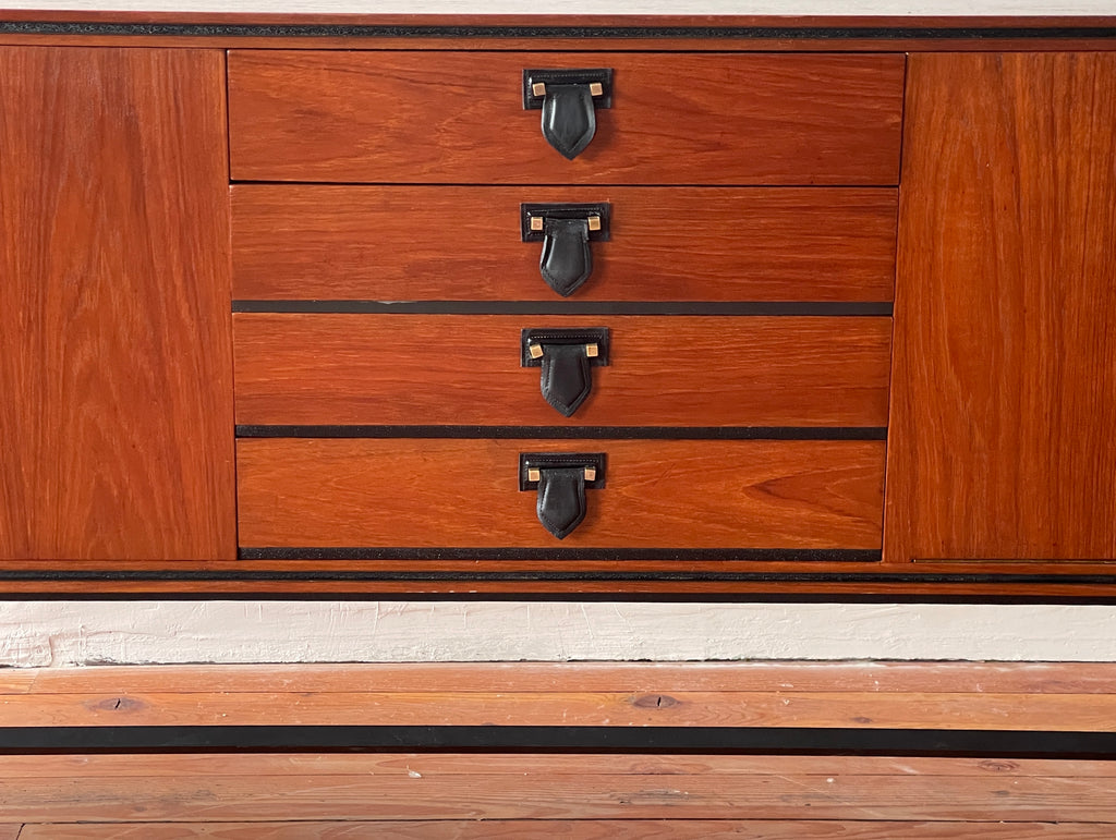 Mahogany Sideboard w/ Leather